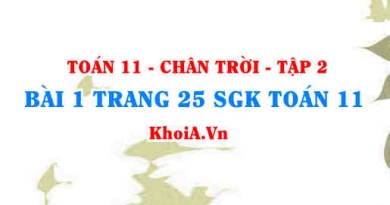 Bài 1 trang 25 Toán 11 Tập 2 Chân trời sáng tạo